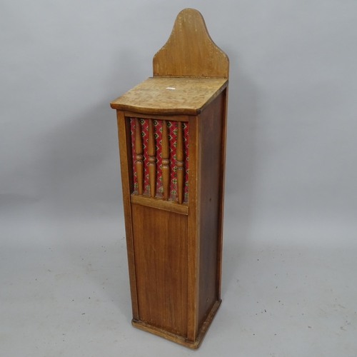 2105 - A French oak baguette box, 25cm x 90cm x 23cm