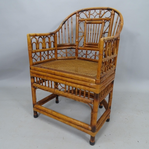 2138 - A Brighton Pavilion style bamboo chair, in the Regency manner