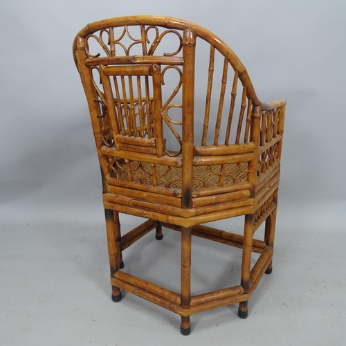 2138 - A Brighton Pavilion style bamboo chair, in the Regency manner