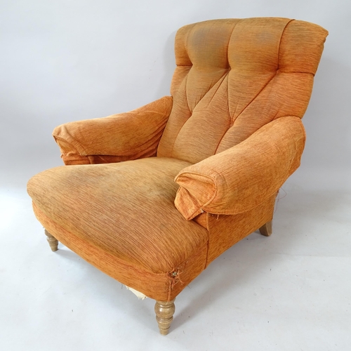 2147 - A Howard style button-back upholstered armchair