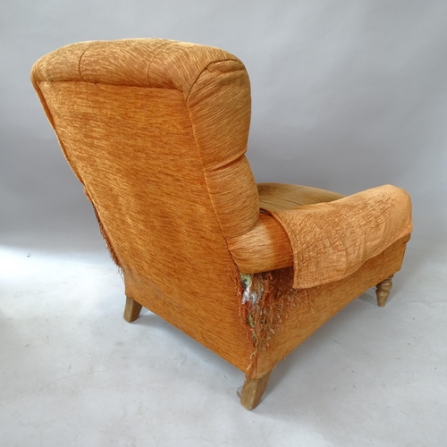 2147 - A Howard style button-back upholstered armchair