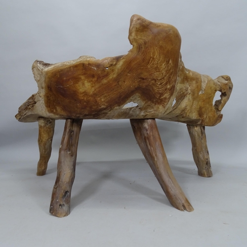 2079 - A rootwood chair, 130cm x 80cm x 75cm