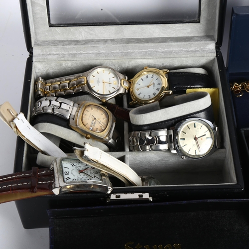 1045 - A quantity of modern quartz wristwatches (boxful)