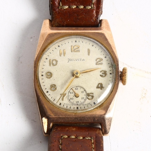 1047 - HELVETIA - a lady's 9ct gold cased wristwatch