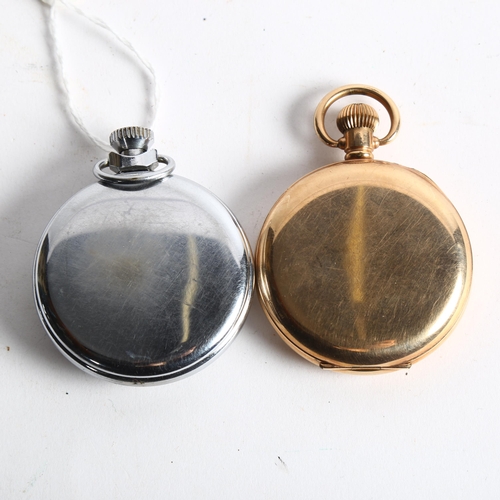 1050 - 2 pocket watches, comprising Goodwin gold plated example, and Smiths chrome plate example, only Smit... 