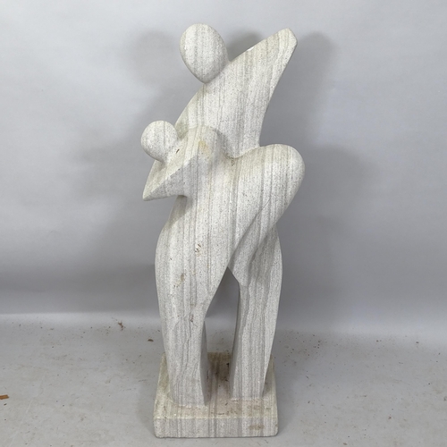 2214 - A modern composite abstract sculpture, H100cm