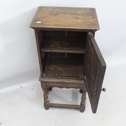 2218 - An Antique Ipswich oak design pot cupboard, 42cm x 91cm x 30cm