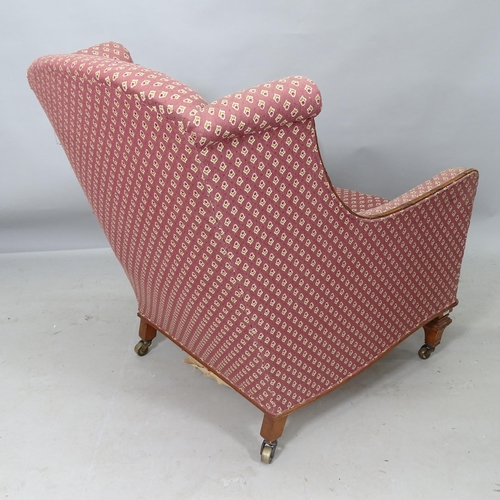 2237 - An early 20th century walnut and upholstered armchair