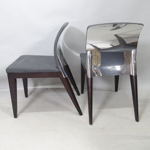 2252 - A set of 4 Pininfarina Sit chairs by Reflex Angelo, Italy, with mirror-finished back and maker's mar... 