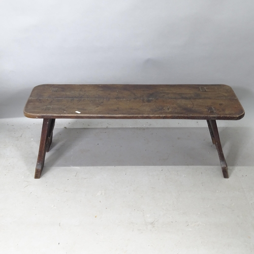 2259 - An Antique elm bench, 103cm x 36cm x 35cm