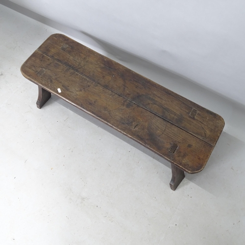 2259 - An Antique elm bench, 103cm x 36cm x 35cm