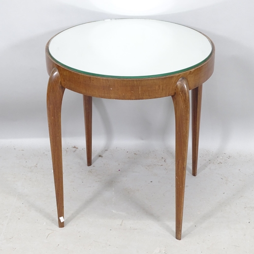 2263 - An Art Deco mirror-topped side or lamp table, in the manner of Ruhlmann