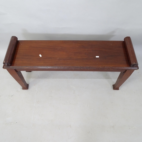 2298 - A 19th century mahogany window seat, 107cm x 52cm x 31cm