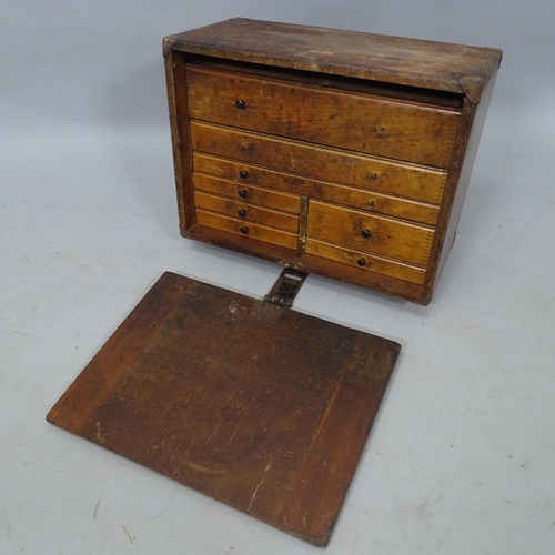 2323 - An early 20th century engineer's tool chest, 46cm x 34cm x 22cm