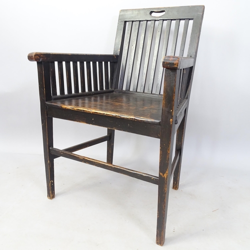 2329 - An Arts and Crafts painted pine armchair, in the Glasgow School manner