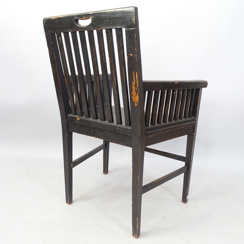 2329 - An Arts and Crafts painted pine armchair, in the Glasgow School manner