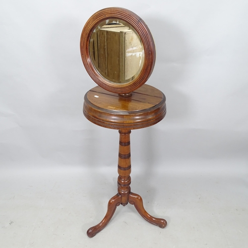 2337 - A 19th century mahogany shaving stand, 125cm