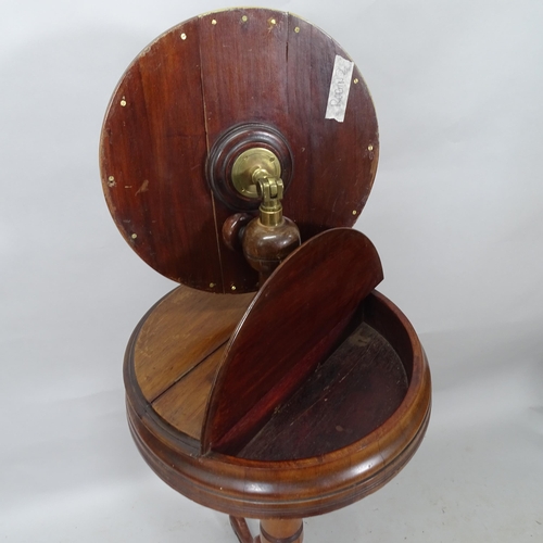 2337 - A 19th century mahogany shaving stand, 125cm