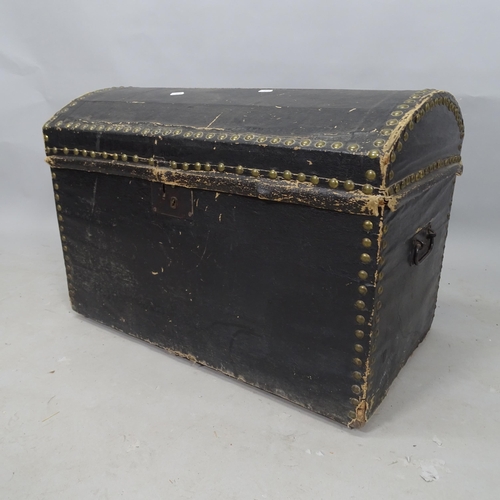 2343 - A Victorian studded dome-top trunk, 69 x 50 x 42cm