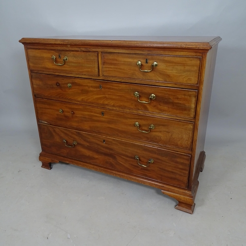 2585 - A 19th Century mahogany chest of 2 short and 3 long drawers, 116 x 95 x 55cm