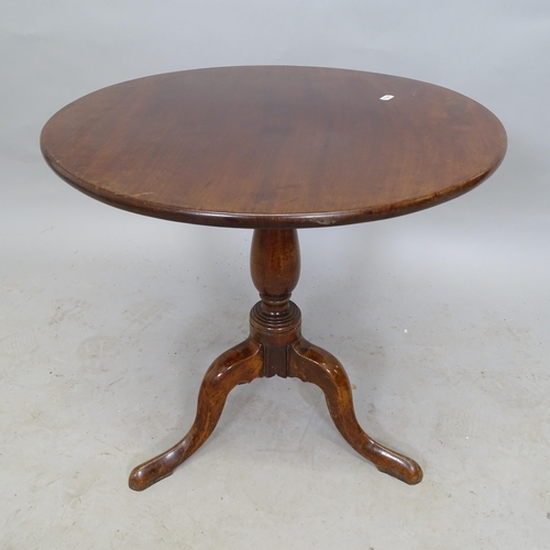 2645 - A Georgian mahogany circular-top occasional table, on tripod base, 55cm x 55cm