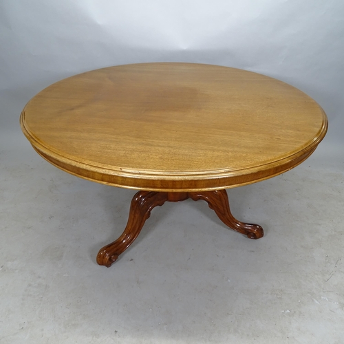 2647 - A Georgian mahogany tilt-top breakfast table, on tripod base, 120cm x 70cm