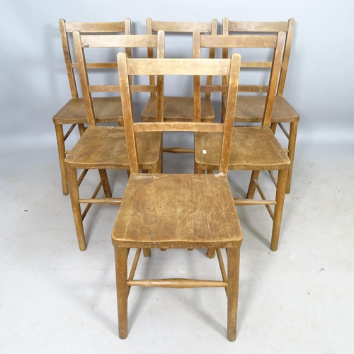 2653 - A set of 6 elm dining chairs