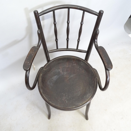 2665 - An ebonised bentwood elbow chair