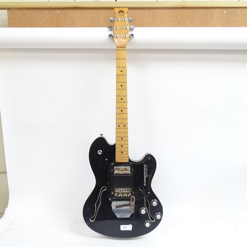 251 - Burns Hayman 2020 1974 black electric guitar, serial no. 5729