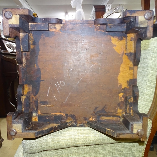 2018 - A pair of 19th century mahogany bedside chests of 3 drawers, on bracket feet, 45cm x 79cm x 41cm