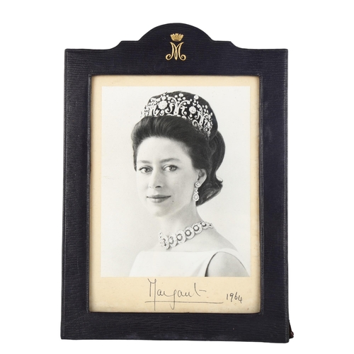 1000 - HRH PRINCESS MARGARET, COUNTESS OF SNOWDON - photographic portrait, signed in ink below the photo an... 