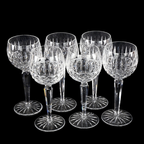 1014 - A set of 6 Waterford Crystal wine glasses, height 19cm