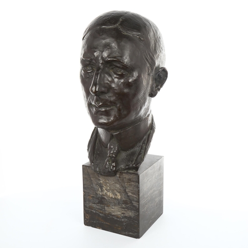 1056 - Jo Davidson (1883 - 1952), patinated bronze bust of James Murray Allison, 1913, recorded in Davidson... 