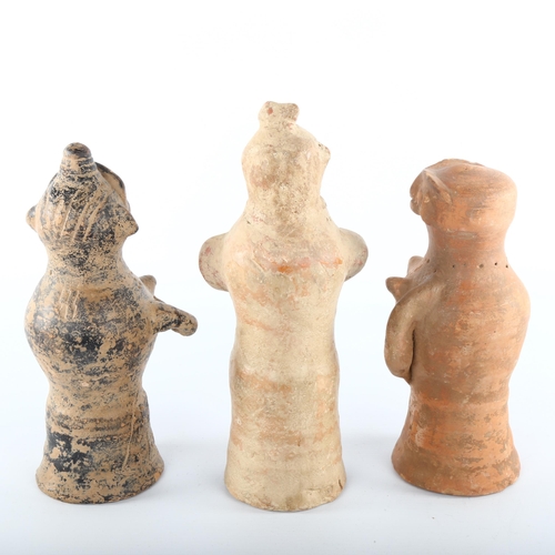 1094 - 3 Ancient Indus Valley terracotta fertility figures, circa 2800 - 2600 BC, largest height 24cm