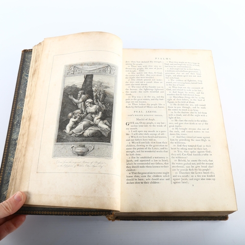 1100 - A 1795 leather-bound Holy Bible known as the Killer Bible, with misspelling in Mark chapter 7 verse ... 