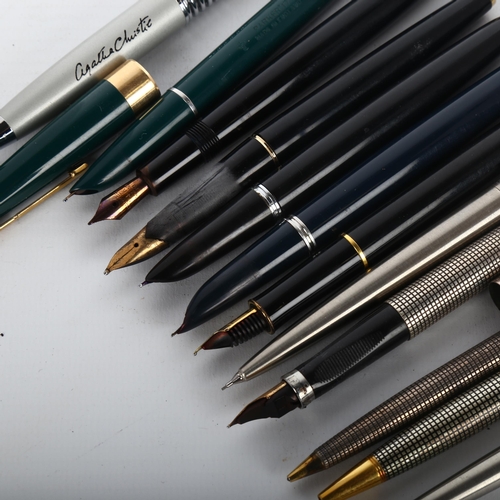 1114 - A group of fountain pens and ballpoint pens