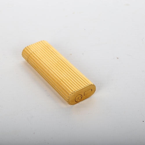 1116 - CARTIER - gold plated pocket lighter, length 7cm