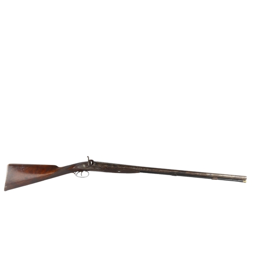 1161 - A 19th century double-barrel percussion sporting rifle, by Moore, with engraved lock