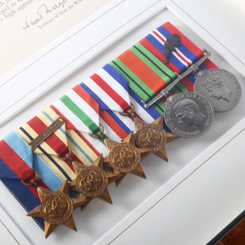 1163 - A group of 6 Second World War medals, awarded to Captain A Homer Royal Artillery, together with Ment... 