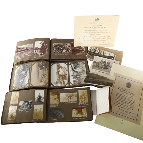 1220 - Two World War I photo albums from German East Africa with a collection of period photos and postcard... 