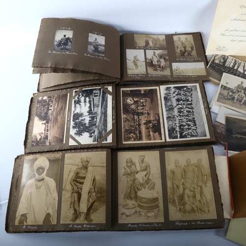 1220 - Two World War I photo albums from German East Africa with a collection of period photos and postcard... 