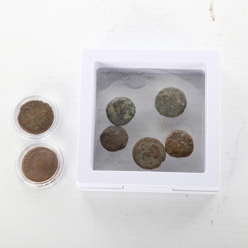 1211 - 7 unidentified Roman bronze coins