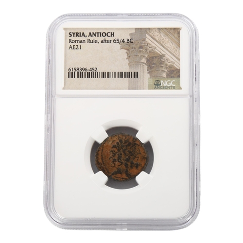 1212 - A Syrian, Antioch Roman rule coin after 64/5 BC, slabbed, NGC certified