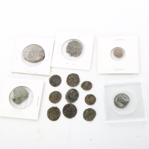 1215 - 14 unidentified Roman bronze coins