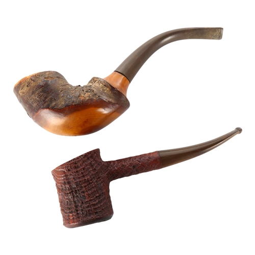 1217 - A Dunhill Tanshell pipe nr 475, stamped to base, and another Austrian wooden pipe (2)