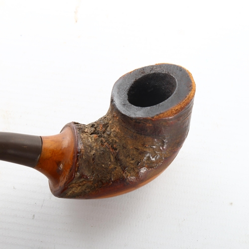 1217 - A Dunhill Tanshell pipe nr 475, stamped to base, and another Austrian wooden pipe (2)