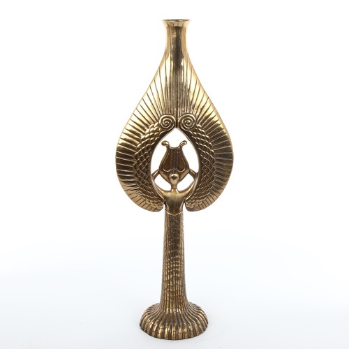 1048 - Erte (Roman de Tirtoff, 1892 - 1990), limited edition bronze sculptural candlestick, signed on rever... 