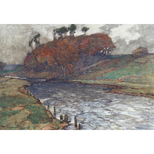 1510 - Samuel John Lamorna Birch (1869 - 1955), watercolour, the brimming river, signed, 25cm x 36cm, frame... 