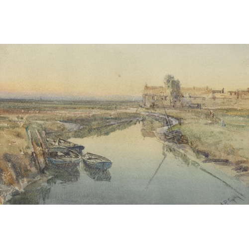 1535 - Arthur Reginald Smith (1873 - 1935), watercolour, evening Norfolk, signed, 25cm x 38cm, framed, with... 