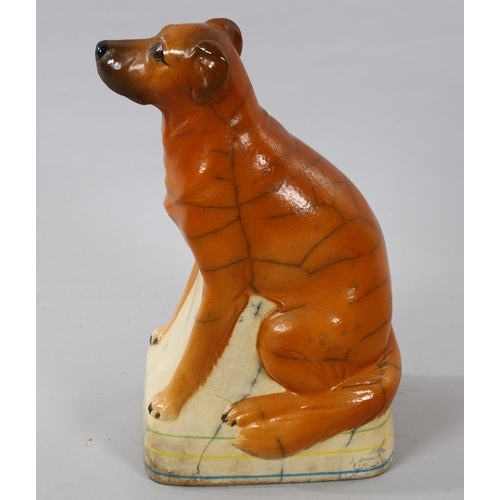 1546 - Tony Bennett, Raku glaze ceramic sculpture of a dog 